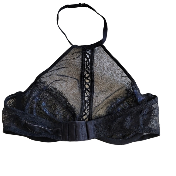 Victoria's Secret Very Sexy Bralette Small Halter Mesh Lace Up - Picture 6 of 11